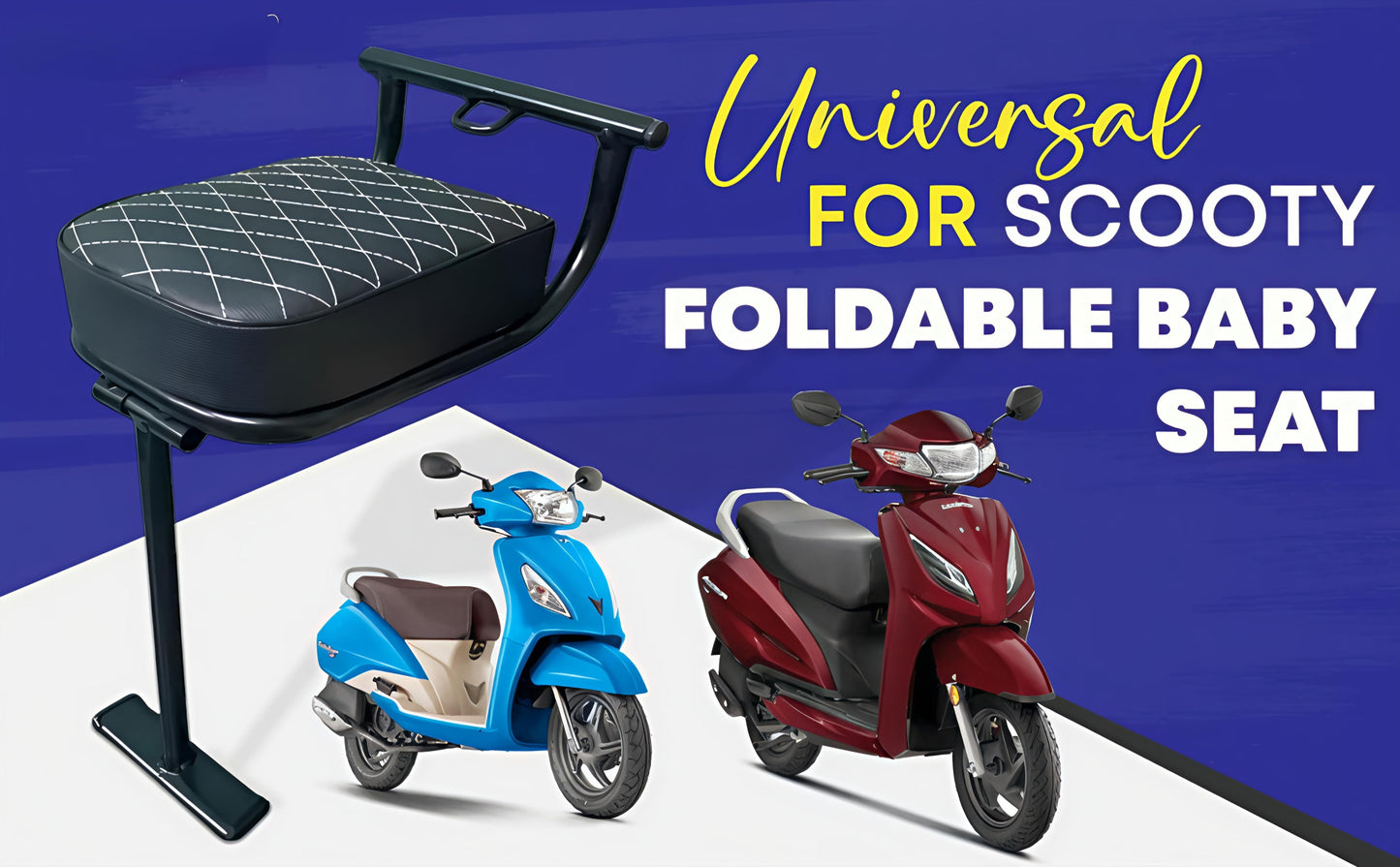 Universal Folding Baby Seat for Scooters – Safe & Sturdy