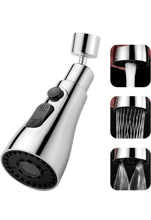 360° Rotating Kitchen Faucet Extension – 3 Modes (Pack of 1)